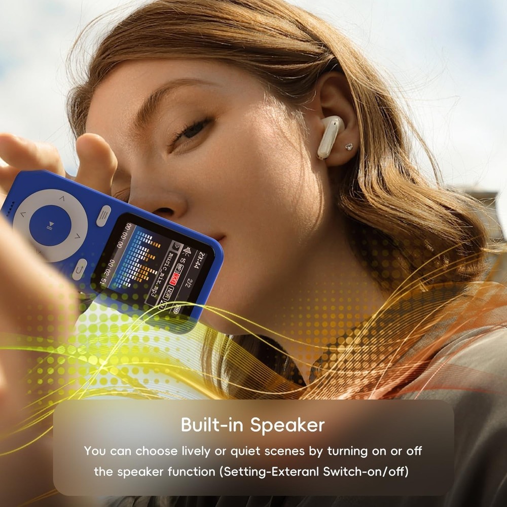 64GB MP3 Player with Bluetooth,with Speaker,Voice Recorder