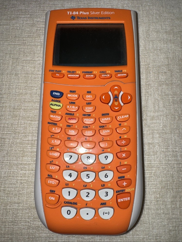 Texas Instruments TI-84 Plus Silver Edition Graphing Calculator Orange - Tested