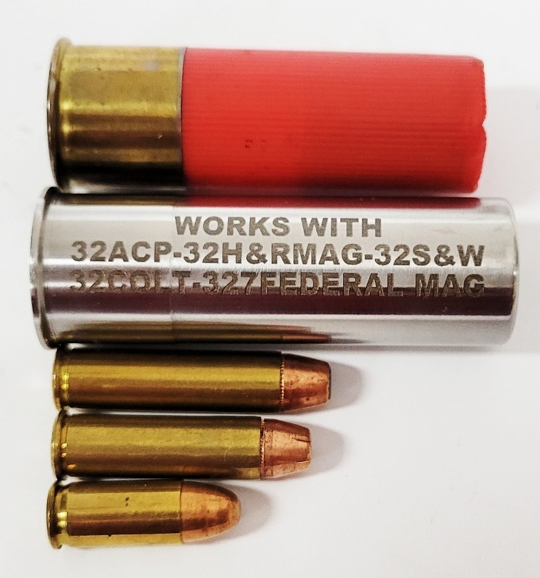 12GA to 32 Calibers Shotgun Adapter - Chamber Reducer - Stainless - Free Case !!