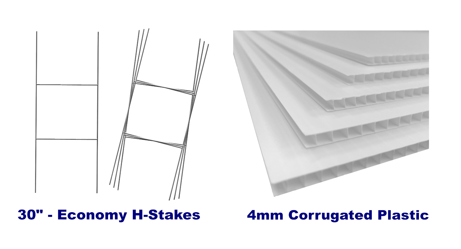 10 - 18x24 Yard Signs - Custom Design - Full Color - 2 Sided - Stakes Included!