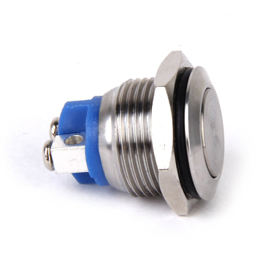 Car Horn Switch Push Button Stainless Steel 2PCS Momentary Horn Button