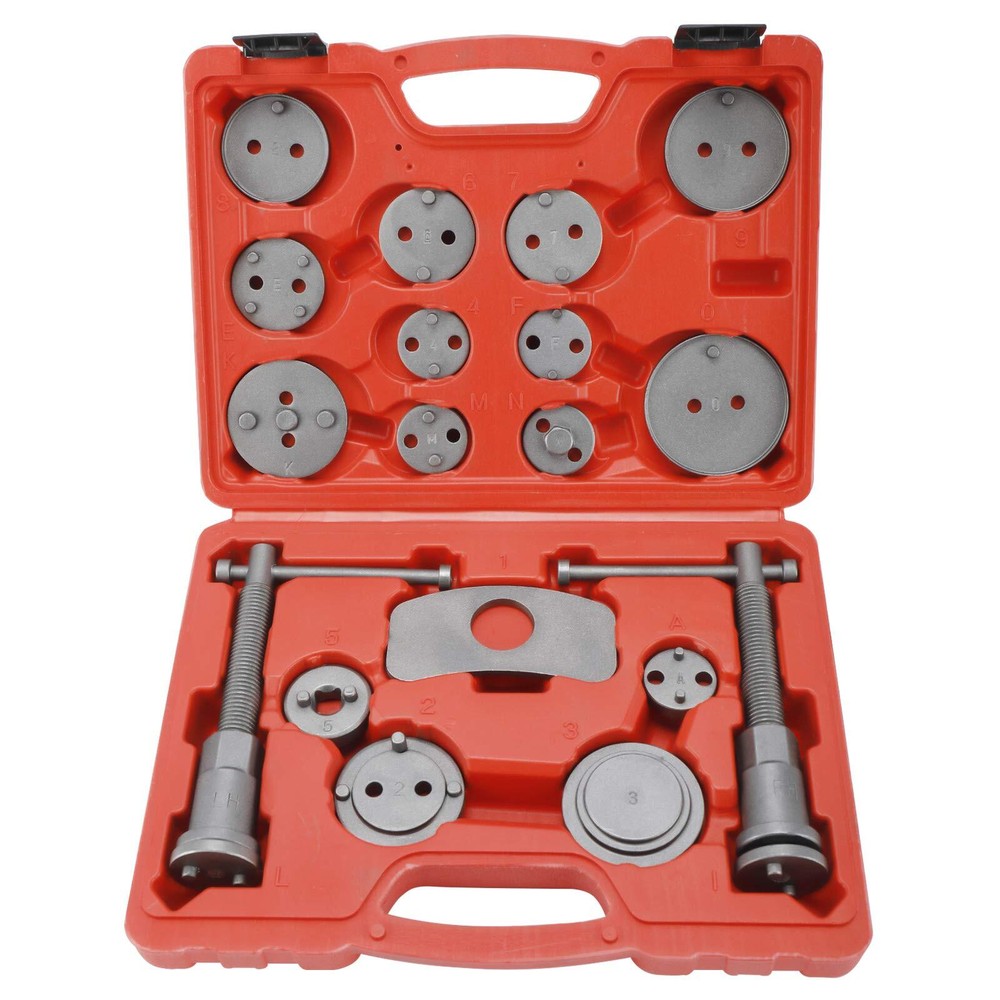 18Pcs Disc Brake Caliper Rewind Tool Auto Compressor Piston Pad Wind Back Kit