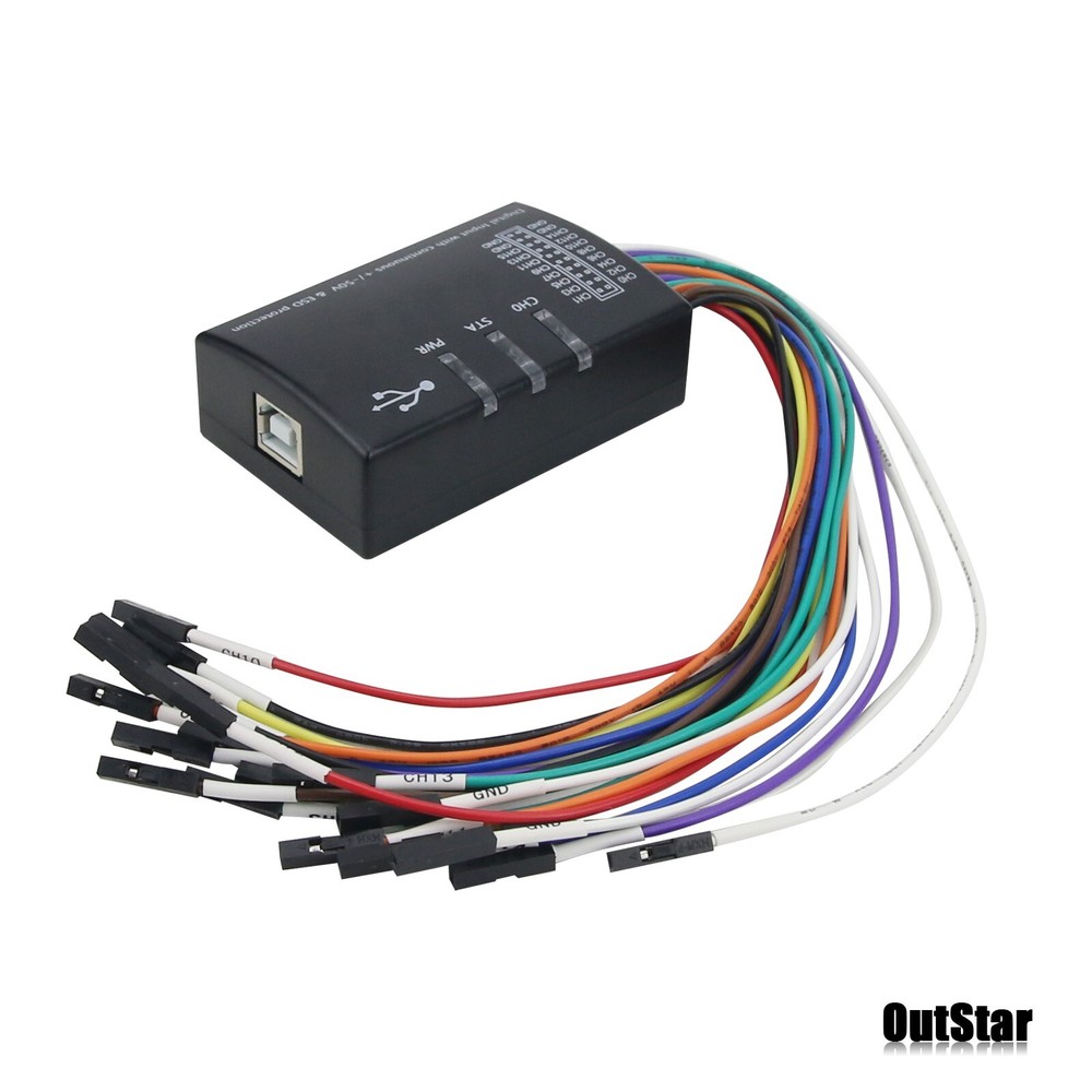 Mini 16 Logic Analyzer USB 100M Max Sample Rate 16-CH Version 1.1.34 *US Stock