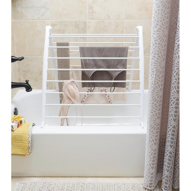 Freestanding Clothes Drying Rack Space Saving Metal Plastic Laundry Organizer US