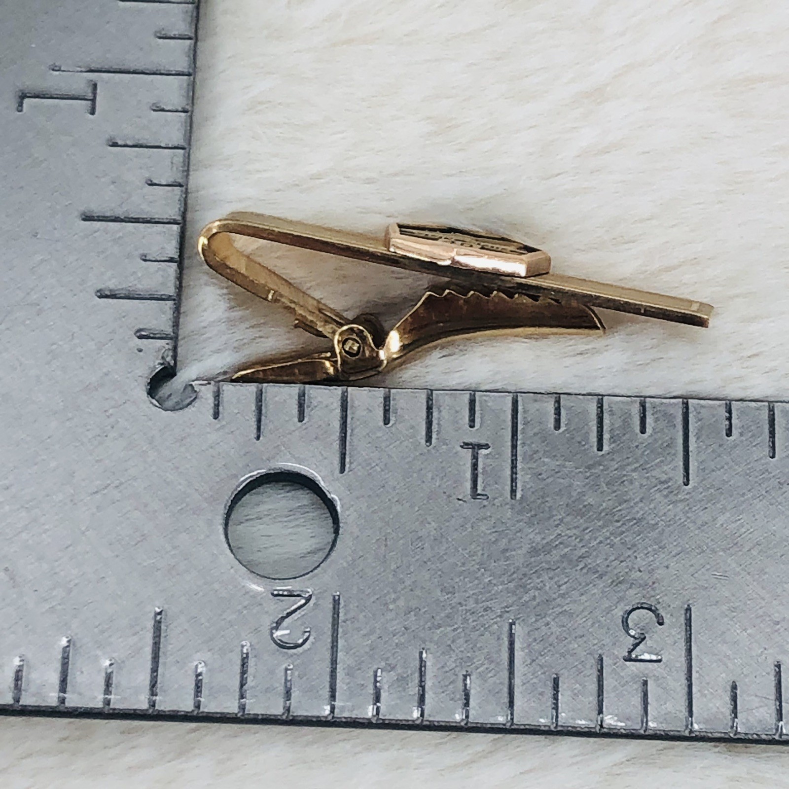 Vtg Sun Ship Builders 40 Year Employee Service Award 12K GF Tie Clip Bar