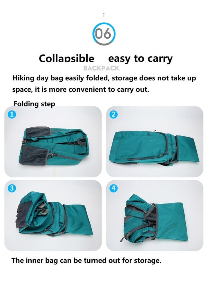 Ultra Lightweight-Packable-Hiking-Backpack Foldable Travel Camping Daypack Ca...