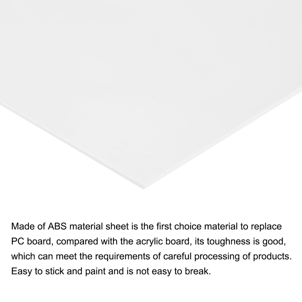 ABS Plastic Sheet 16 " x 12 " x 0.04 " ABS Styrene Sheets White 2 Pcs