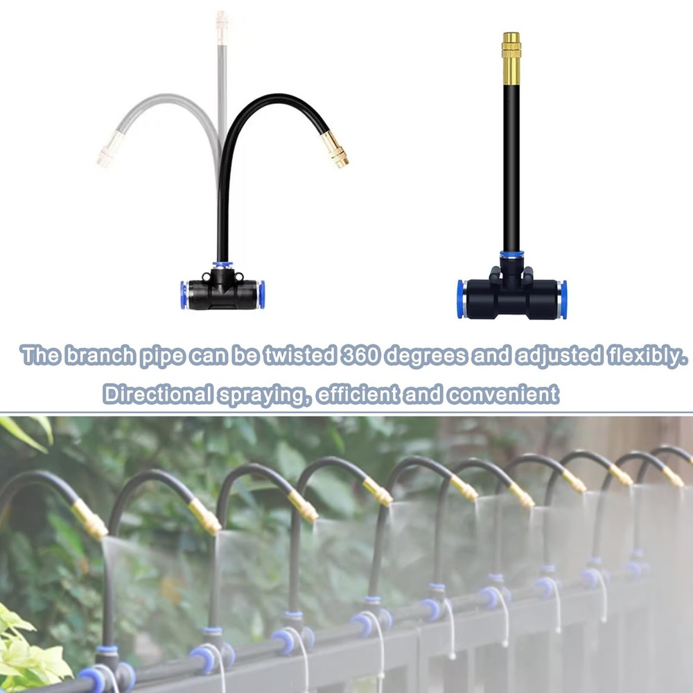 49.21Ft Drip Irrigation Kit Automatic Drip Irrigation System, 360° Bendable G...