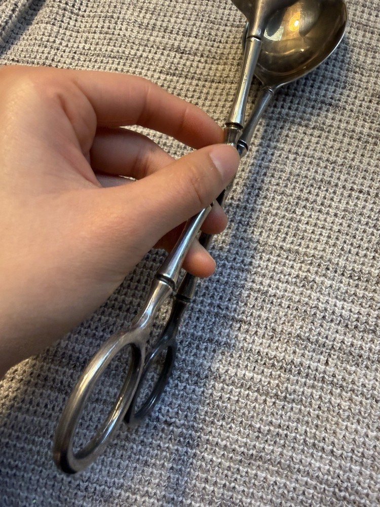 Silver Plated Salad Tongs, ITALY, 9’’