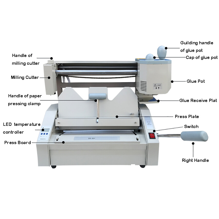 New - Pro A4 Book Binding Machine Wireless Hot Glue Book Binder High Speed