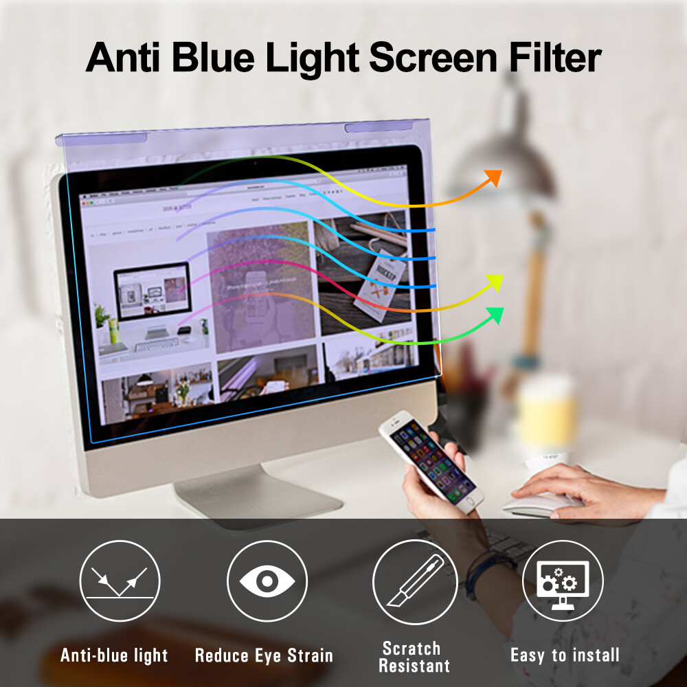 Anti Blue Light Screen Protector Hanging Panel Cover Guard Shield For iMac 27"