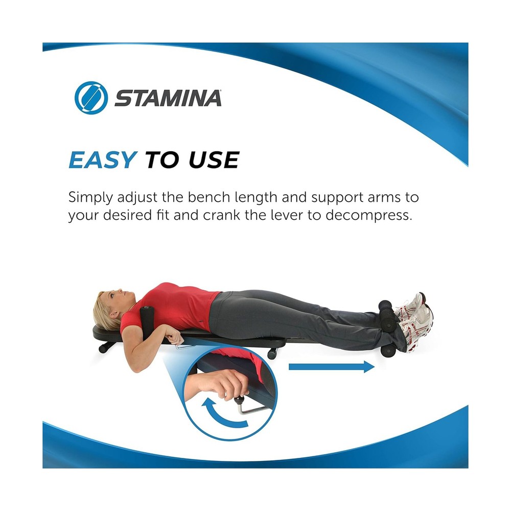 Stamina InLine Back Stretch Bench Upper and Lower Back Stretcher - No Inversi...