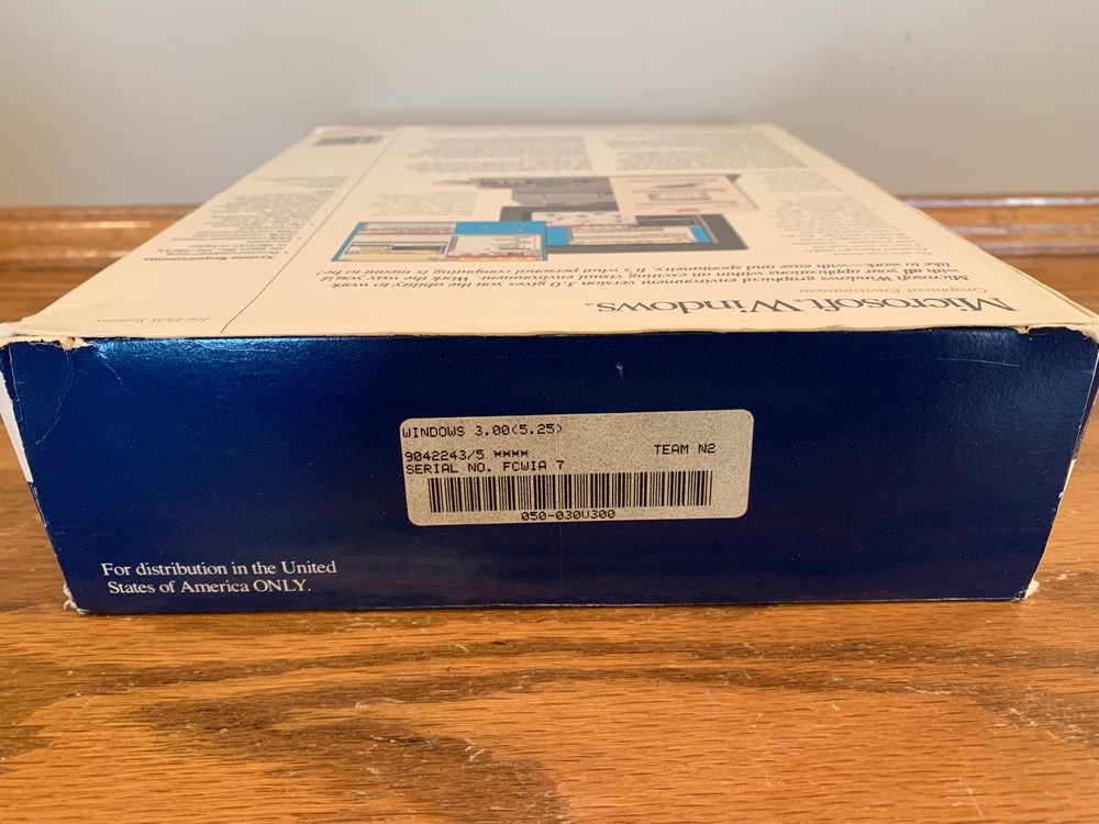 NEW Microsoft Windows 1.20MB Disk 3.0 Version Graphical Environment 050-030V300