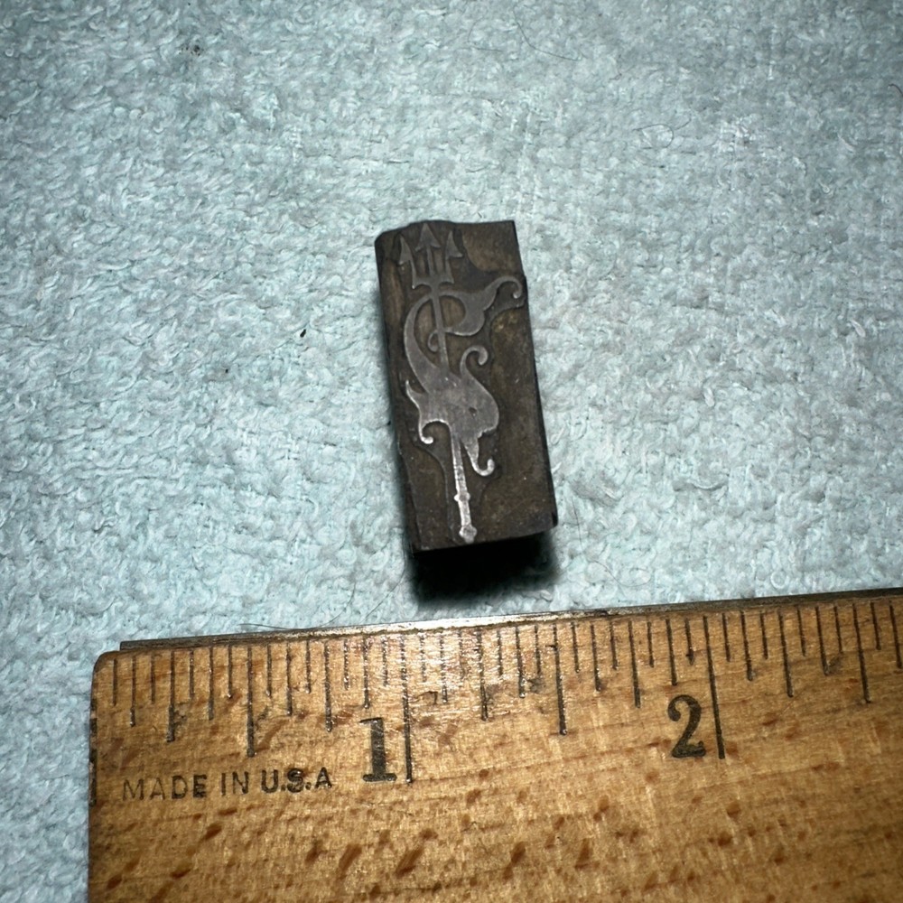 Printing Block “ Pitchfork “ Lead Block.