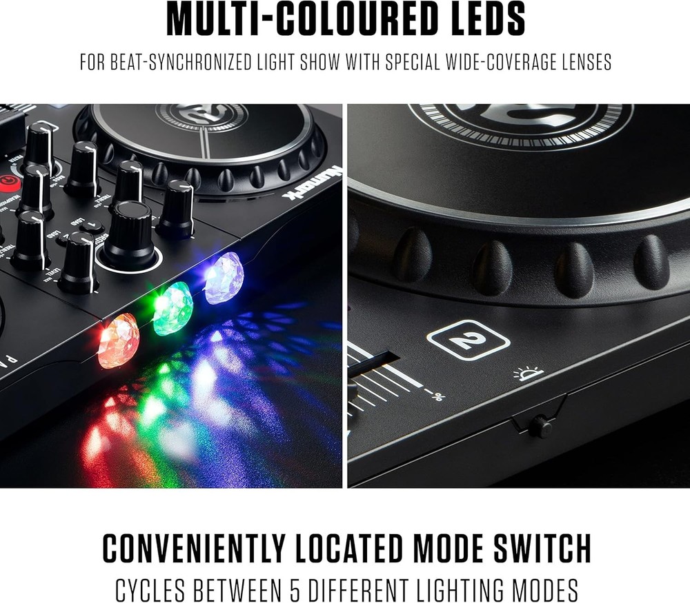 Professional-Grade DJ Controller with 2 Decks, Sync Lights & USB Connectivity