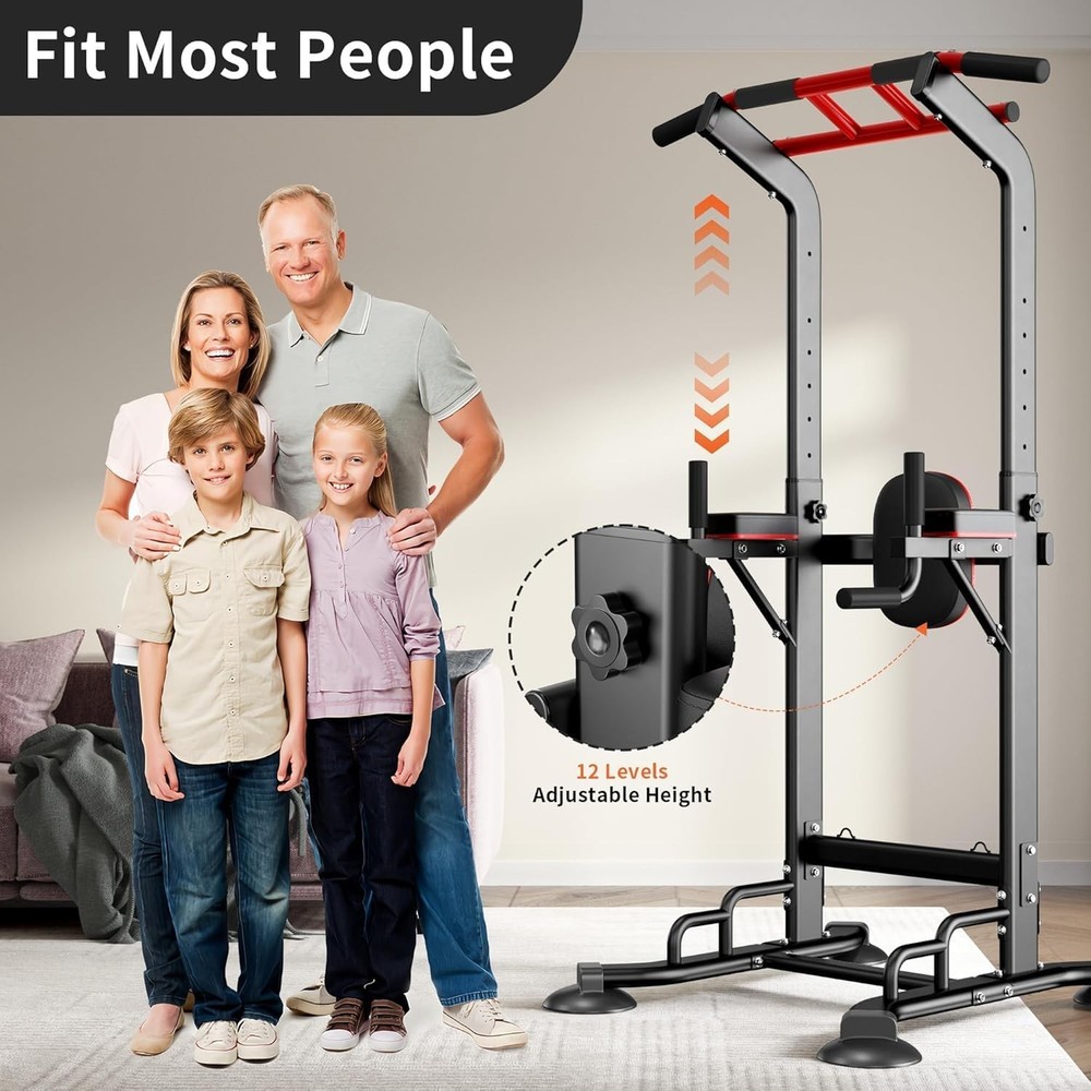 SogesHome Pull Up Bar and Dip Station Heavy Duty Adjustable