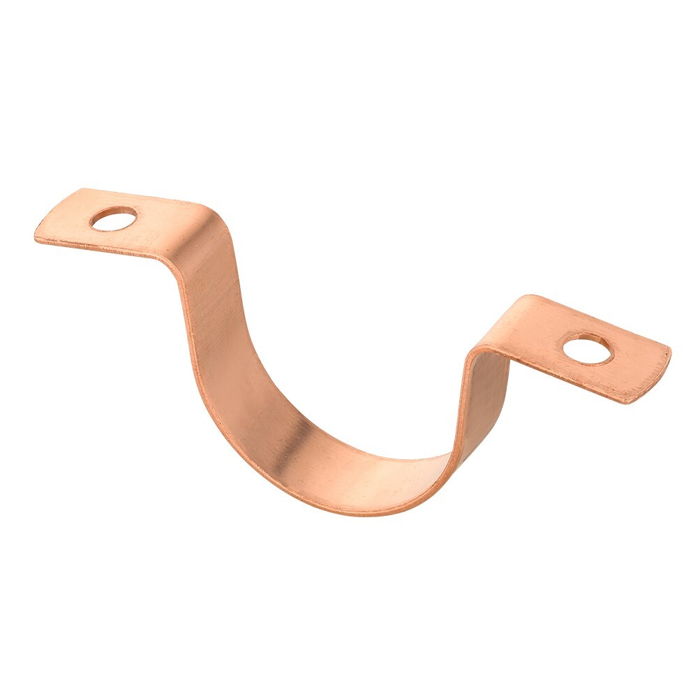 10 PCS EFIELD 1-Inch Copper Pipe Straps, Two-Hole Clamp Mount, Copper Made