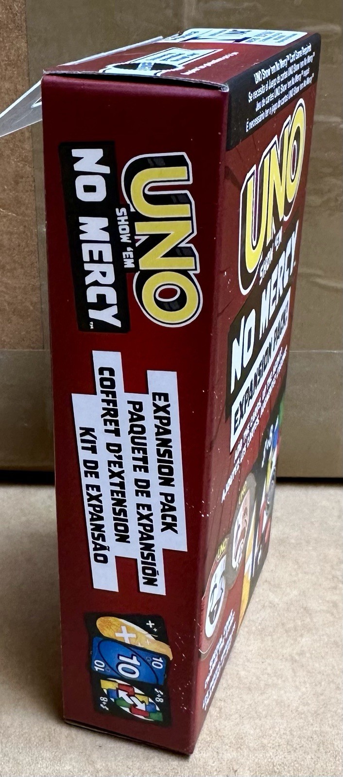UNO Show 'Em No Mercy EXPANSION PACK "SAVE YOURSELF or DOUBLE THE PAIN!" IN HAND