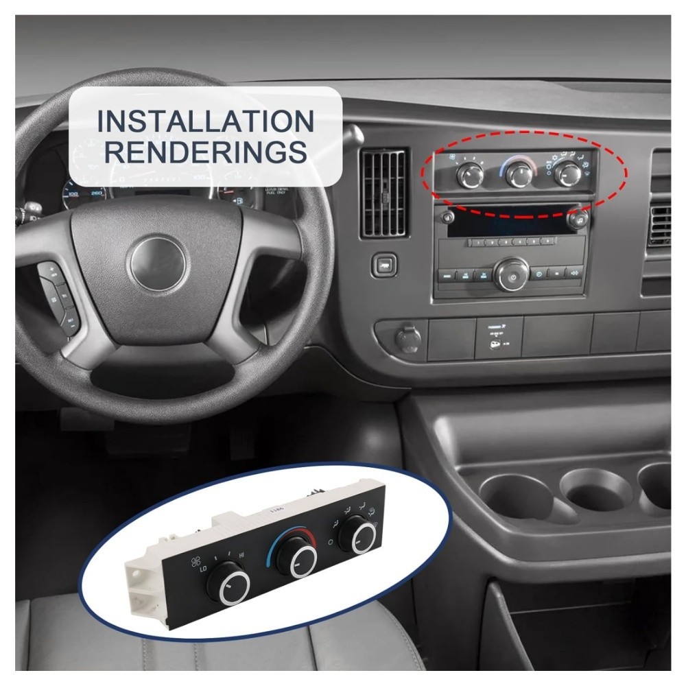 Front A/C Heater Climate Control Module for Express Savana Replace 15773676