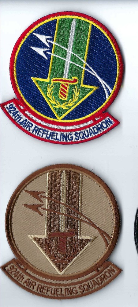 PATCH USAF 924TH AIR REFUELING SQ CASTLE AFB   B7-3