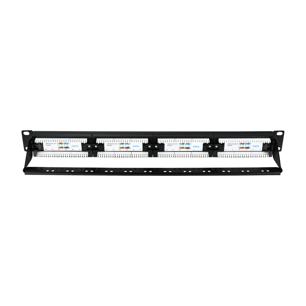 24 port Patch Panel, Cat6 Cat5e Cat5, 110 Type (568A/B)