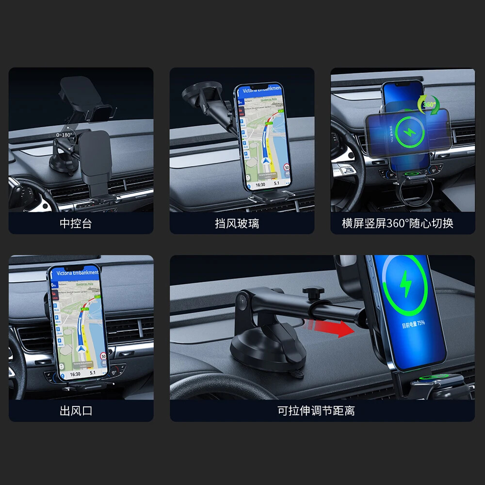 Universal Phone Mount for Car 3in1 Cell Phone Holder Dashboard Windshield Vent