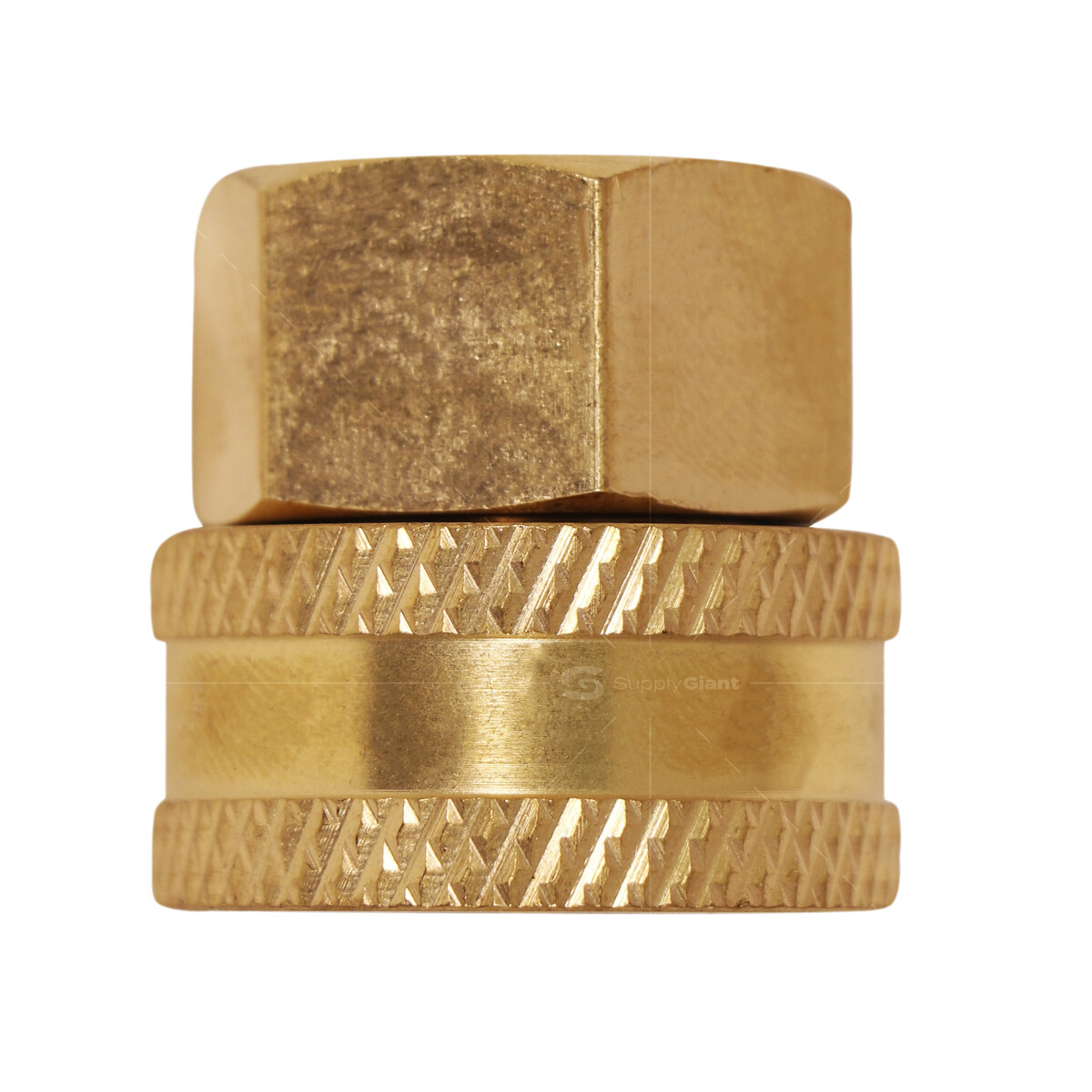 Swivel Garden Hose Adapter, 3/4" FH x 1/2" FIP Swivel, Brass Lead Free 10 Pack