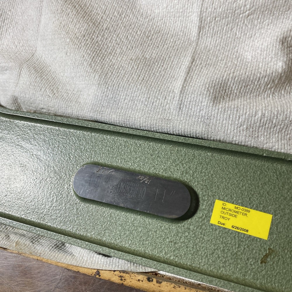 Mauser 10-11” Outside Micrometer With Case & Standard