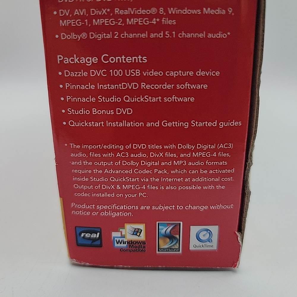 Dazzle DVD Recorder Save Enhance Share Capture Video Includes Pinnacle Studio
