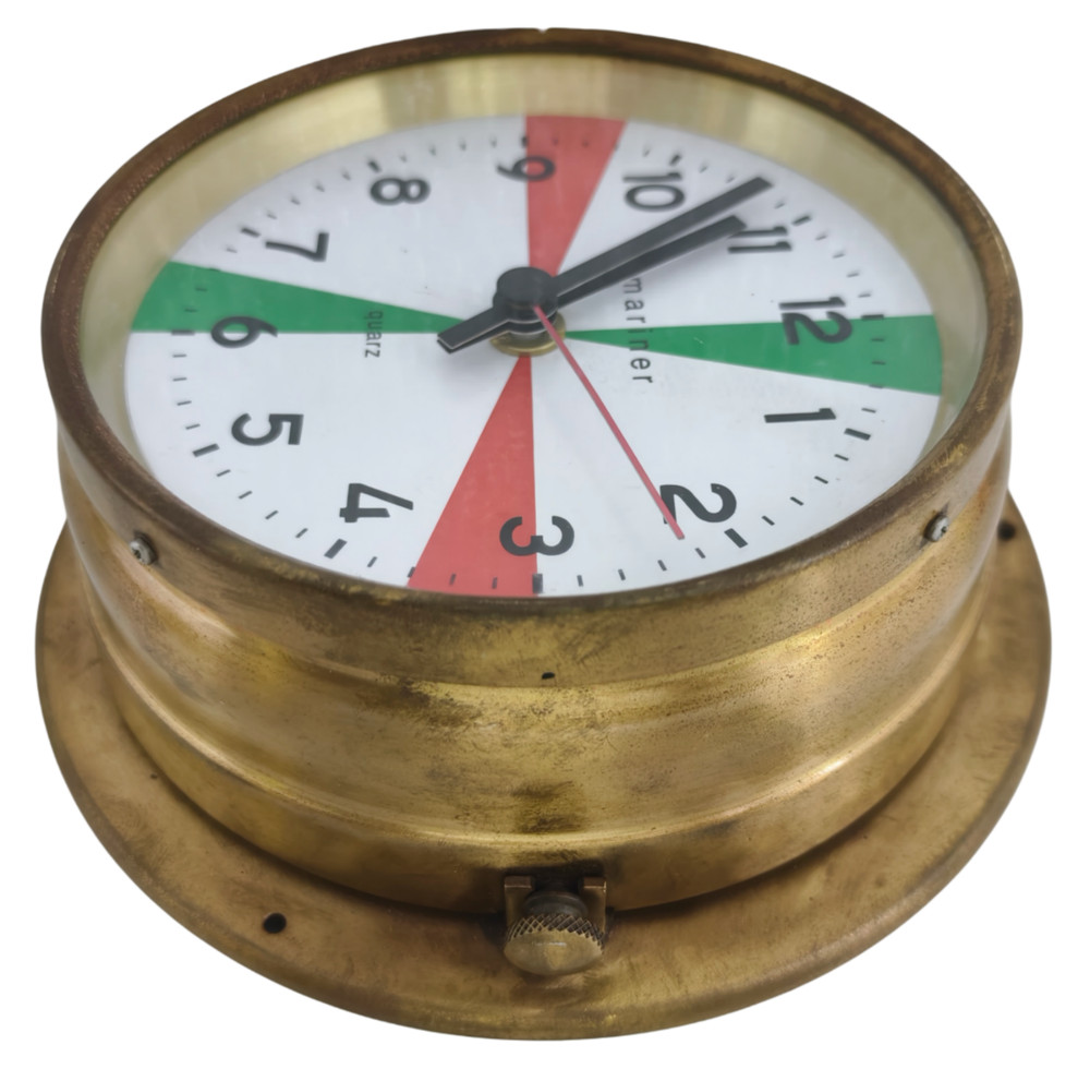 Mariner Royal Maritime Wall Nautical Clock Solid Brass Ship's Captain Quartz
