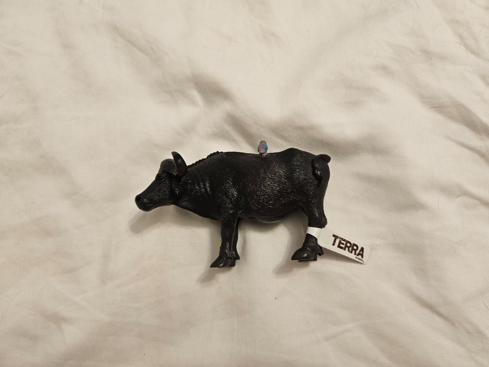 Terra by Battat Water Buffalo with Bird on Back New with Tag