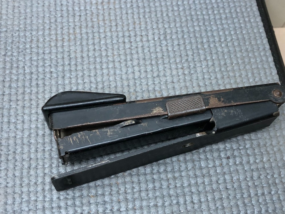 Vintage Bostitch Black Metal Stapler Small Locking Desktop