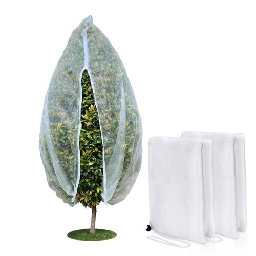 Homoda Fruit Tree Netting Cover with Zipper and Drawstring, 2  Assorted Sizes