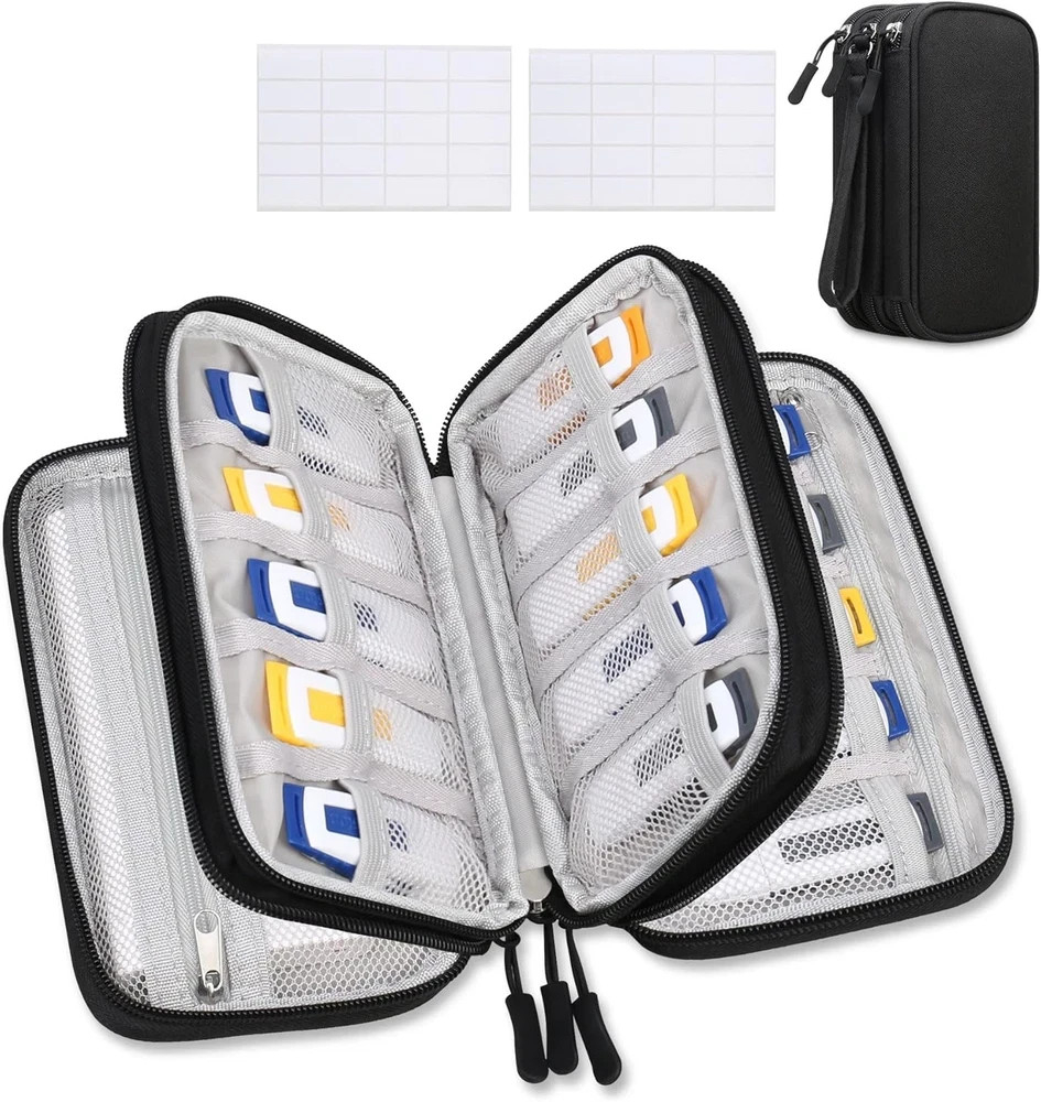 USB Flash Drive Case with Labels, USB Case Organizer Thumb Drive Holder Portable