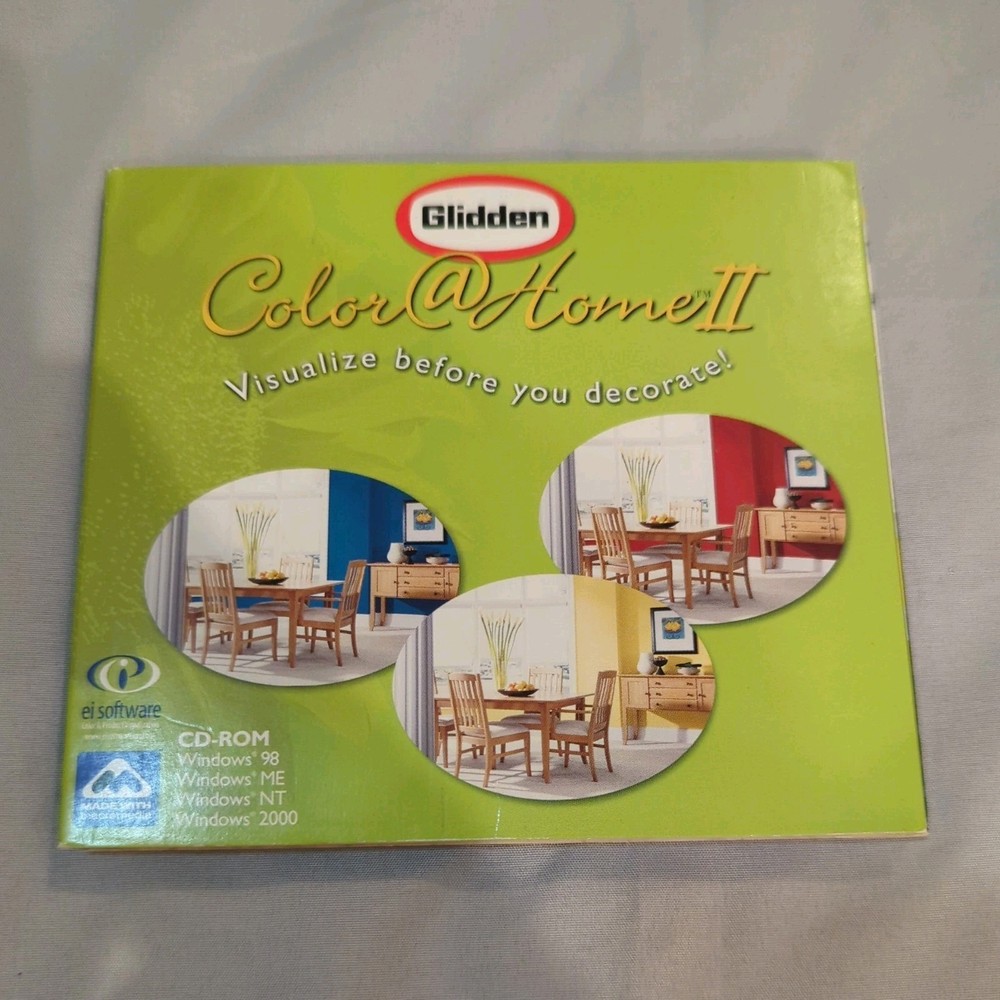 Glidden: Color @ Home II Virtual Paint Software PC CD-ROM for Windows 98/ME/