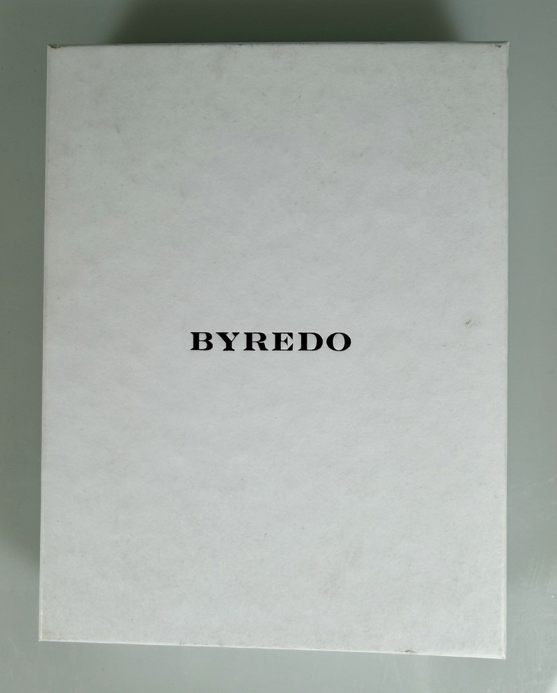 New BYREDO buffed BLACK LEATHER PASSPORT CASE. Retail: $295