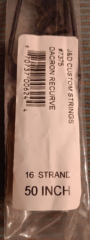 New J & D Custom Bowstring #7375 Cables 50" Length 16 Strand!