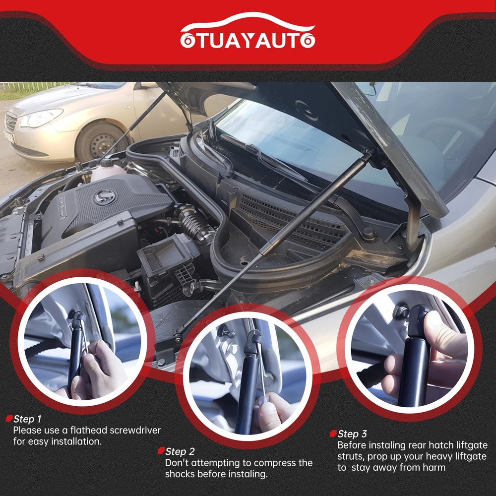 OTUAYAUTO Hood Shocks Struts Replacement for Dodge Ram1500 2002-2010