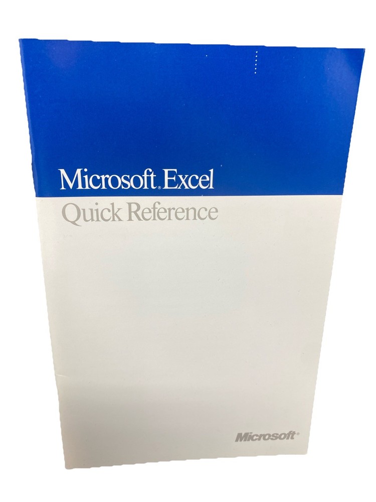 5 Vintage Microsoft Excel 3.0 Books: Quick Reference, User Guide Plus More