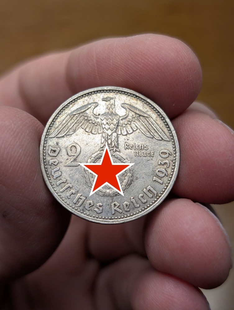 1939 Germany 2 Mark Silver Coin