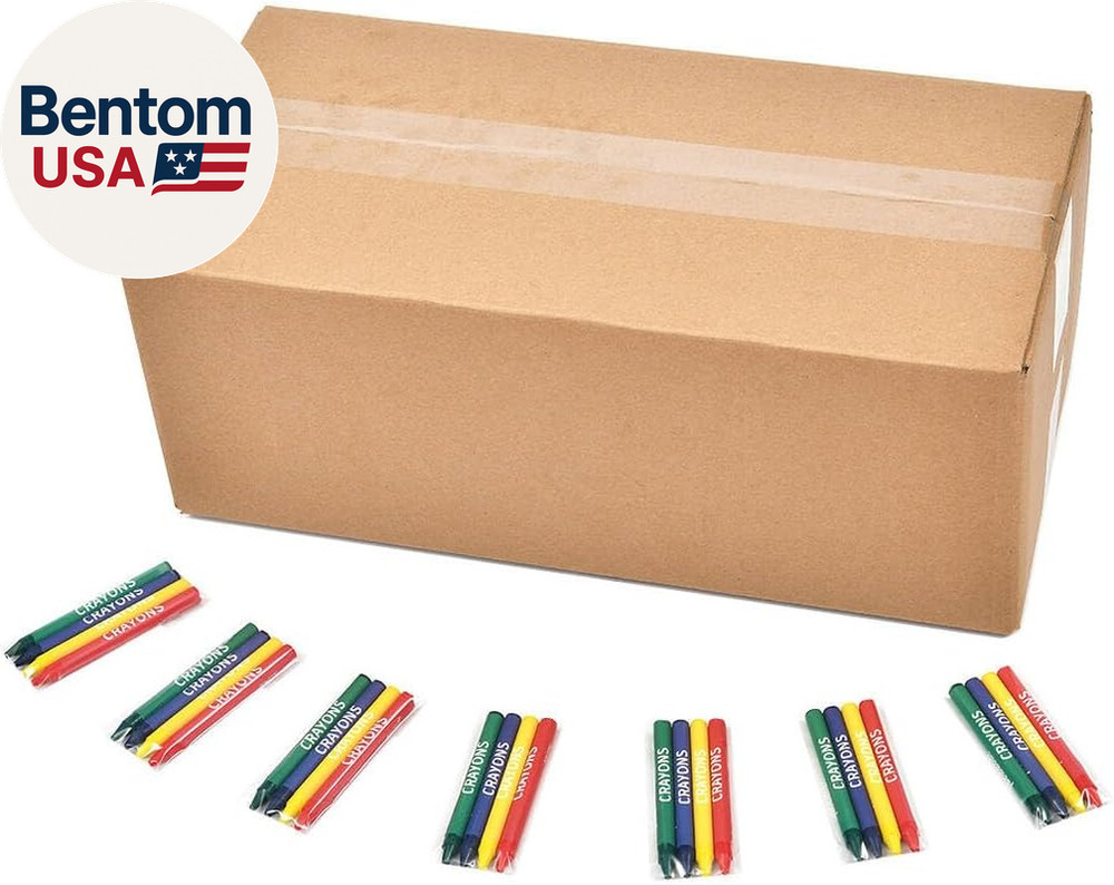 Crayons Bulk Pack, Regular Size, 4 Colors, 400 Packs, 1600 Count