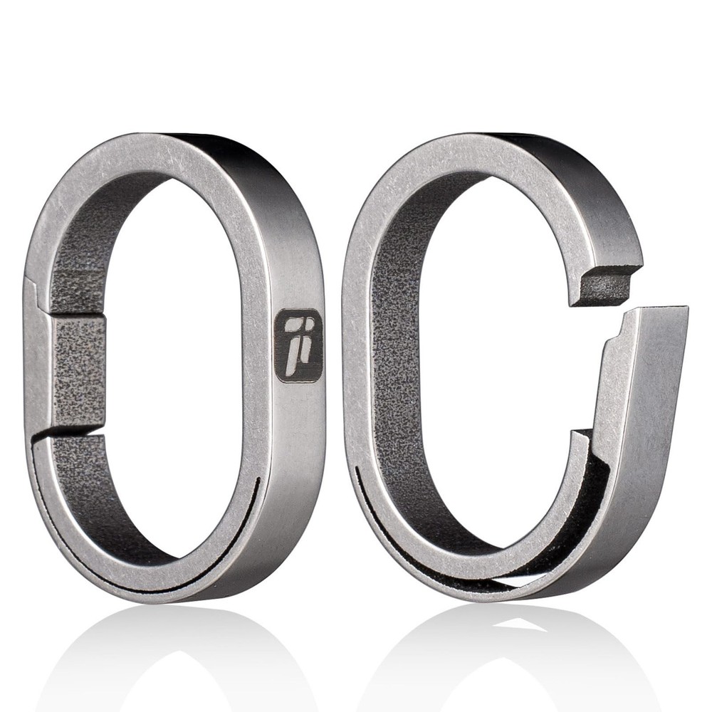 FEGVE Titanium Small Key Chain Rings, Quick Release Connecting Keychain Mini ...