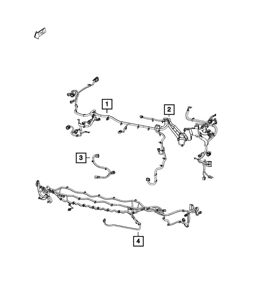 Genuine Mopar Front End Module Wiring 68190411AD