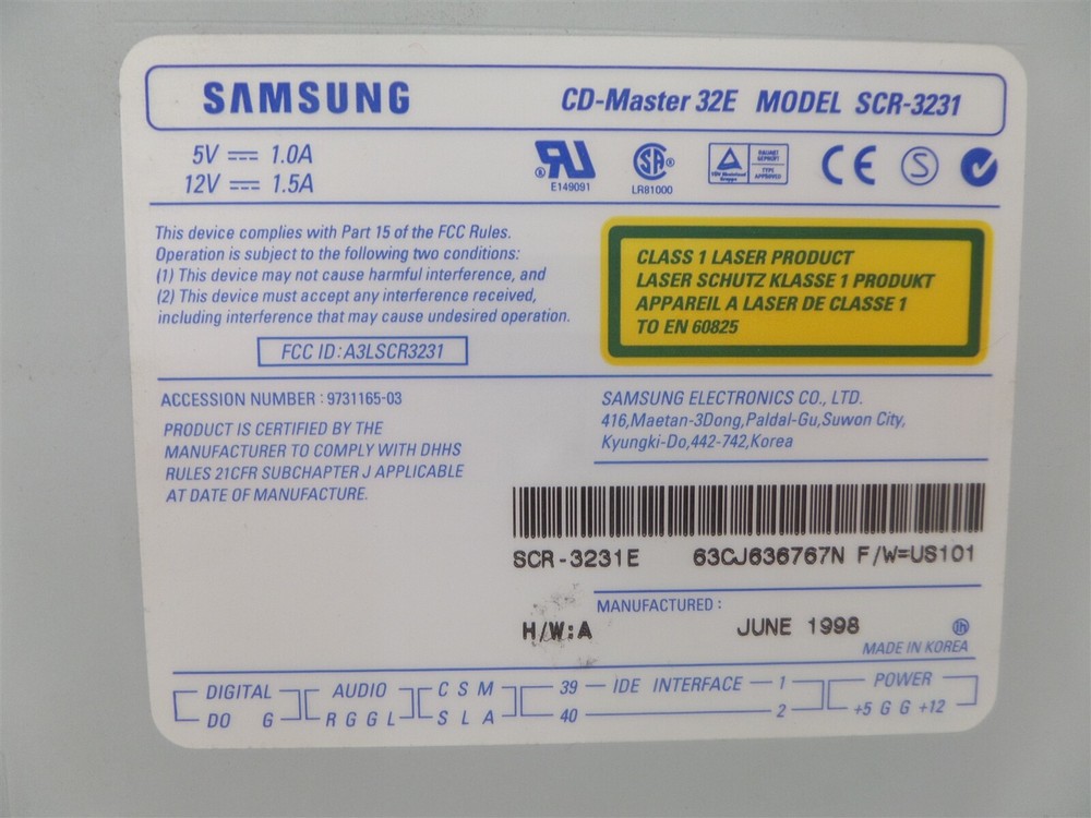 Samsung CD-Master SCR-3231 CD-ROM Drive