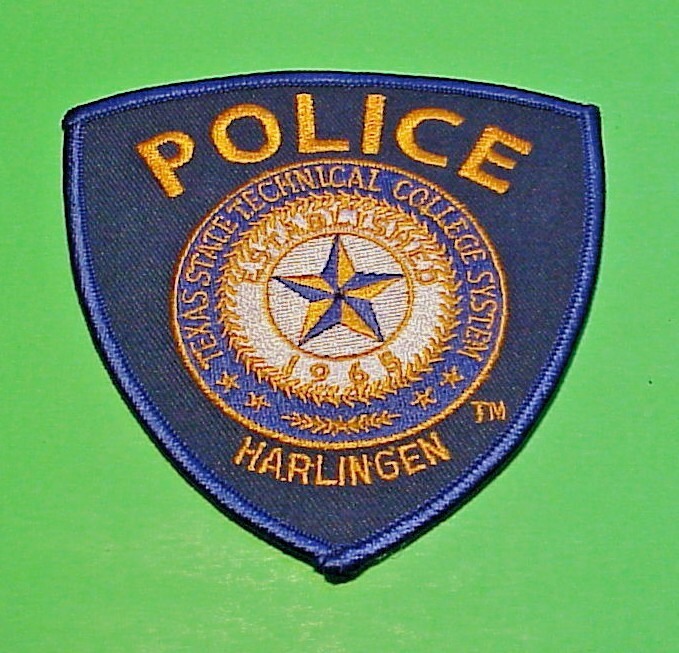 HARLINGEN TEXAS  TX  STATE TECHNICAL COLLEGE SYSTEM  4"  POLICE PATCH