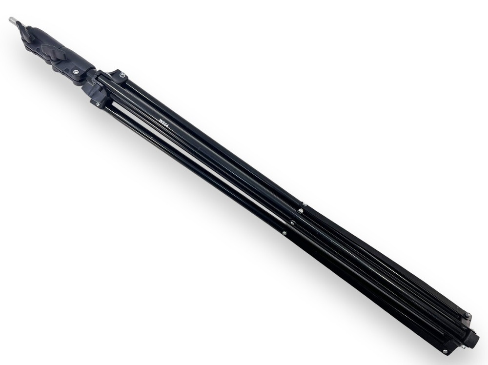 Two 8' 3-Section Photography Light / Backdrop Stands with 10mm / 3/8” Stud Black
