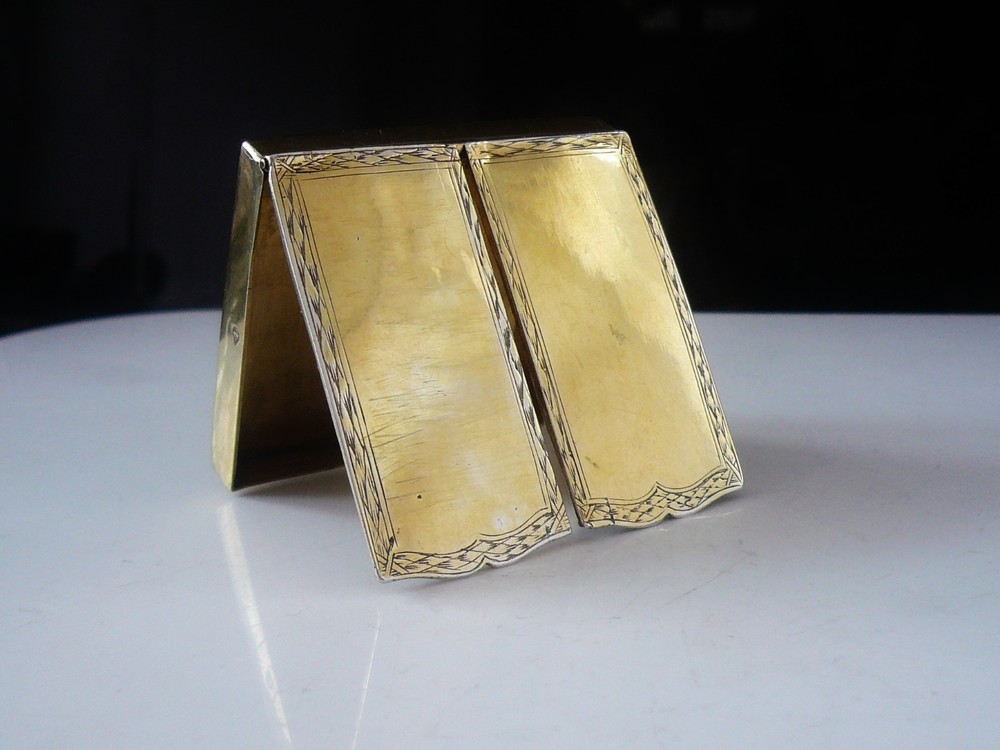 French Silver Gilt Double Compartment Patch Box, 1750-1756 Paris