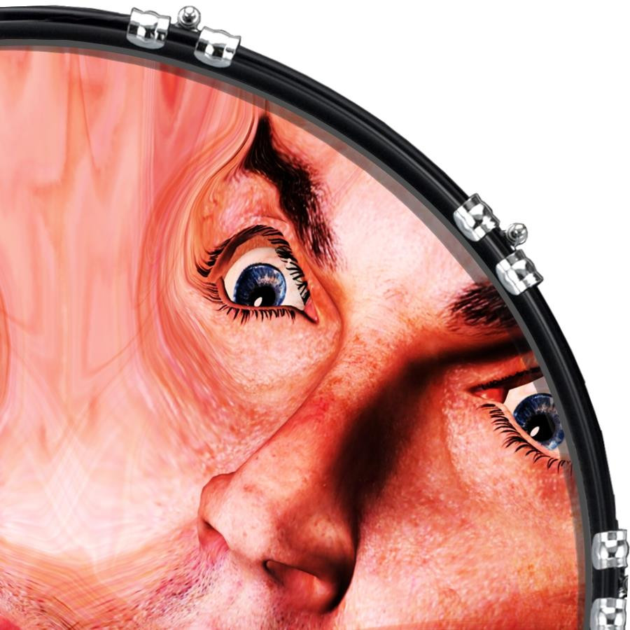 20" Custom Bass Kick Drum Front Head Graphical Faces 2