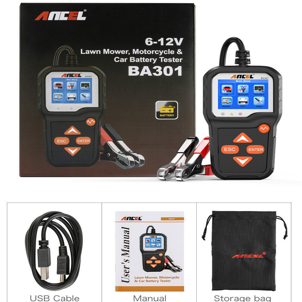 Ancel BA101 Update BA301 Load Battery Tester Digital Analyzer Bad Cell Tool