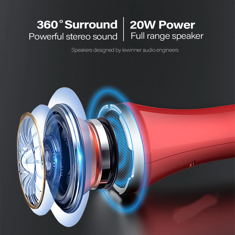 Karaoke Microphone Machine Wireless Speaker SingMasters SM30 CarPool,Bluetooth